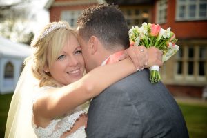 Bride and Groom at their wedding at Cantley House Hotel, Wokingham