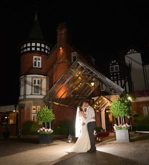 Night Photograph Bride and Groom Wedding The Berystede Ascot