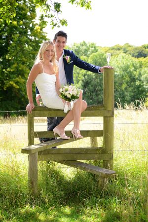 Bride and Groom at their wedding at Maidenhead Registry Office