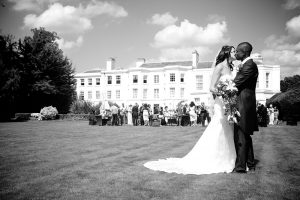 Bride and Groom at their Wedding at Burnham Beeches Hotel